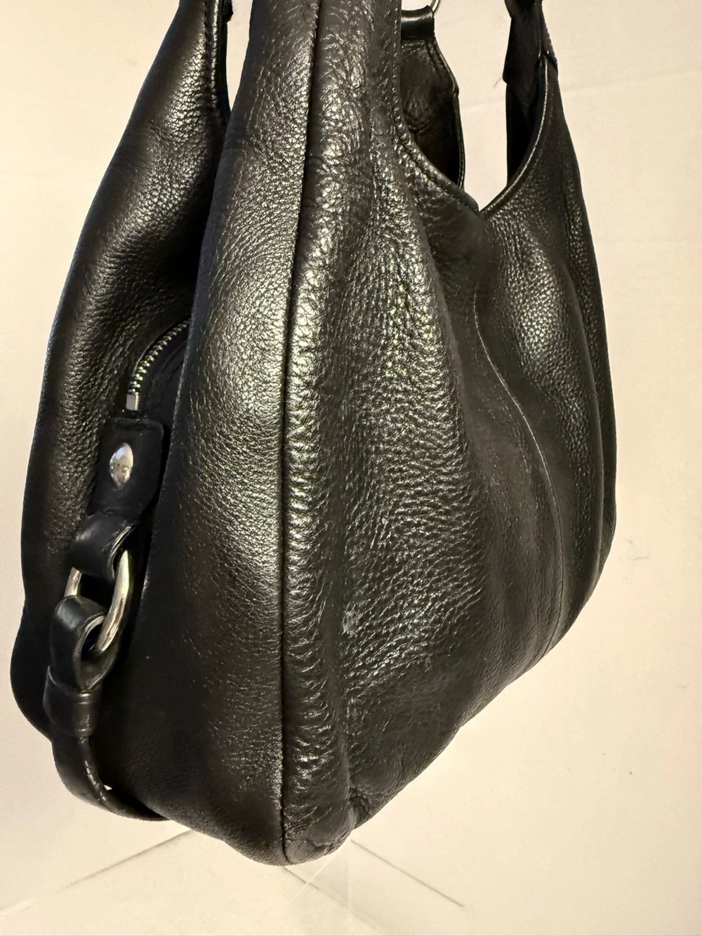 Coach Madison Maggie Leather Shoulder Bag Black Style 21225M